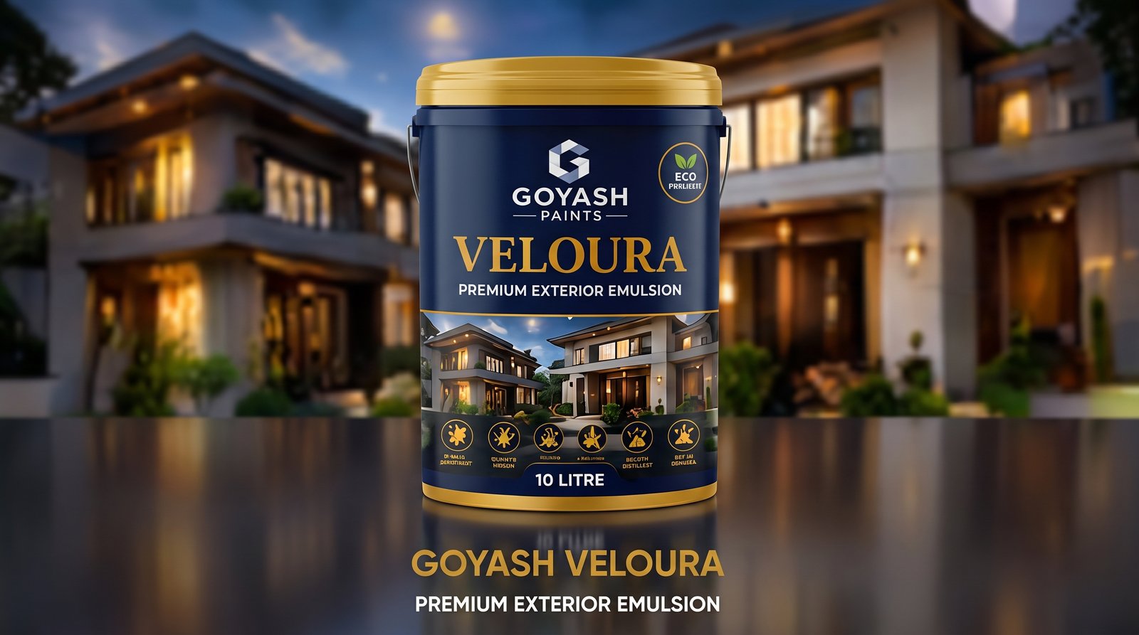 Luxury home interior with premium paint finish